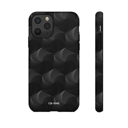 Geometric Spiral Illusion - iPhone Case