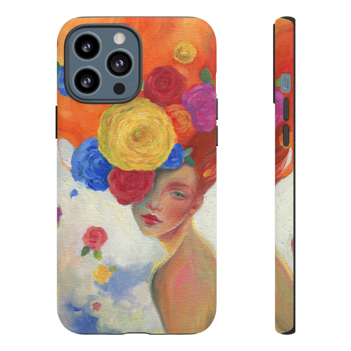 Oil Painting - Woman and Flowers - Protective Phone Case