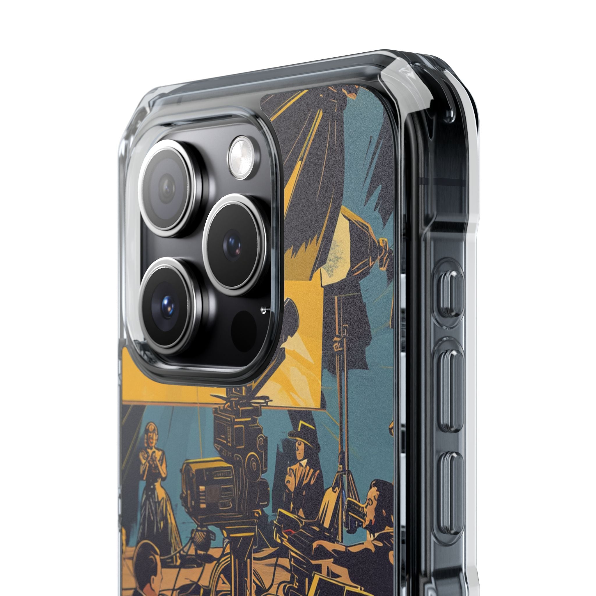 Golden Era Cinematic Spotlight iPhone 15 - Clear Impact Phone Case