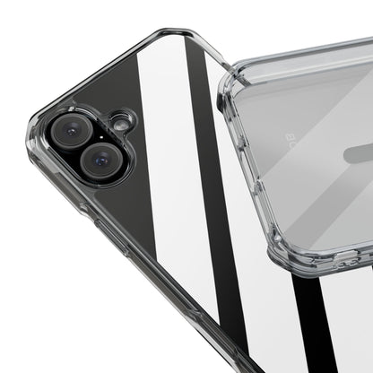 Diagonal Bands Noir iPhone 16 Plus Case - Impact