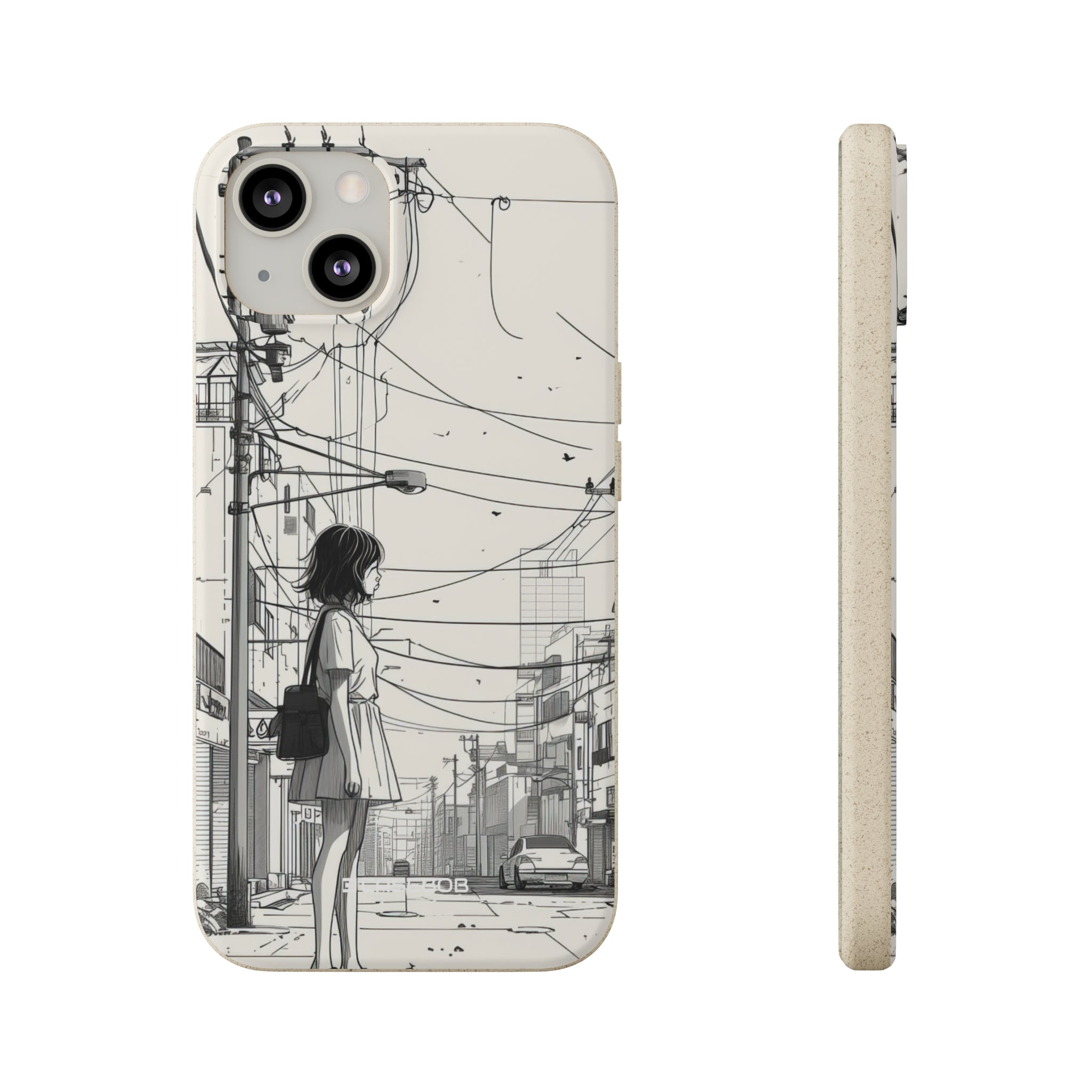 Urban Solitude Sketch | Biodegradable Phone Case