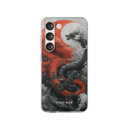 Twin Dragons Crimson Samsung S23 Case - Soft