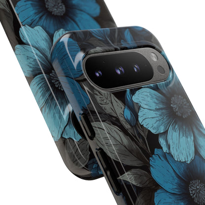 Blue Petal Radiance Google Pixel 9 Pro Case - Tough