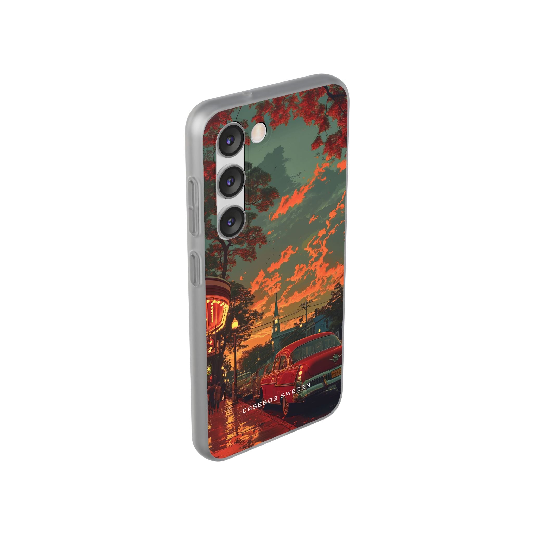 Mid-Century Nostalgia Streetscape Samsung S23 - Flexi Phone Case