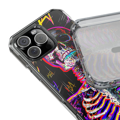 Neon Skeleton Chaos iPhone Case - Impact