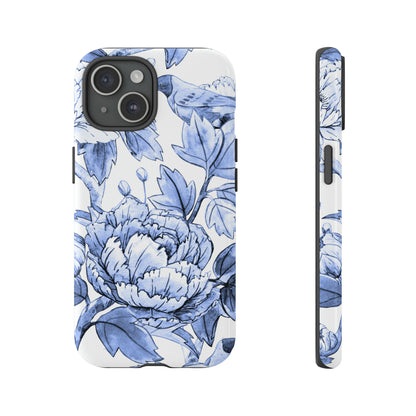 Watercolor Blue Floral - Protective Phone Case