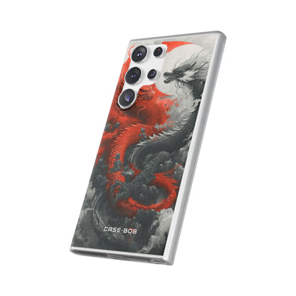 Twin Dragons Crimson Samsung S23 Ultra Case - Soft