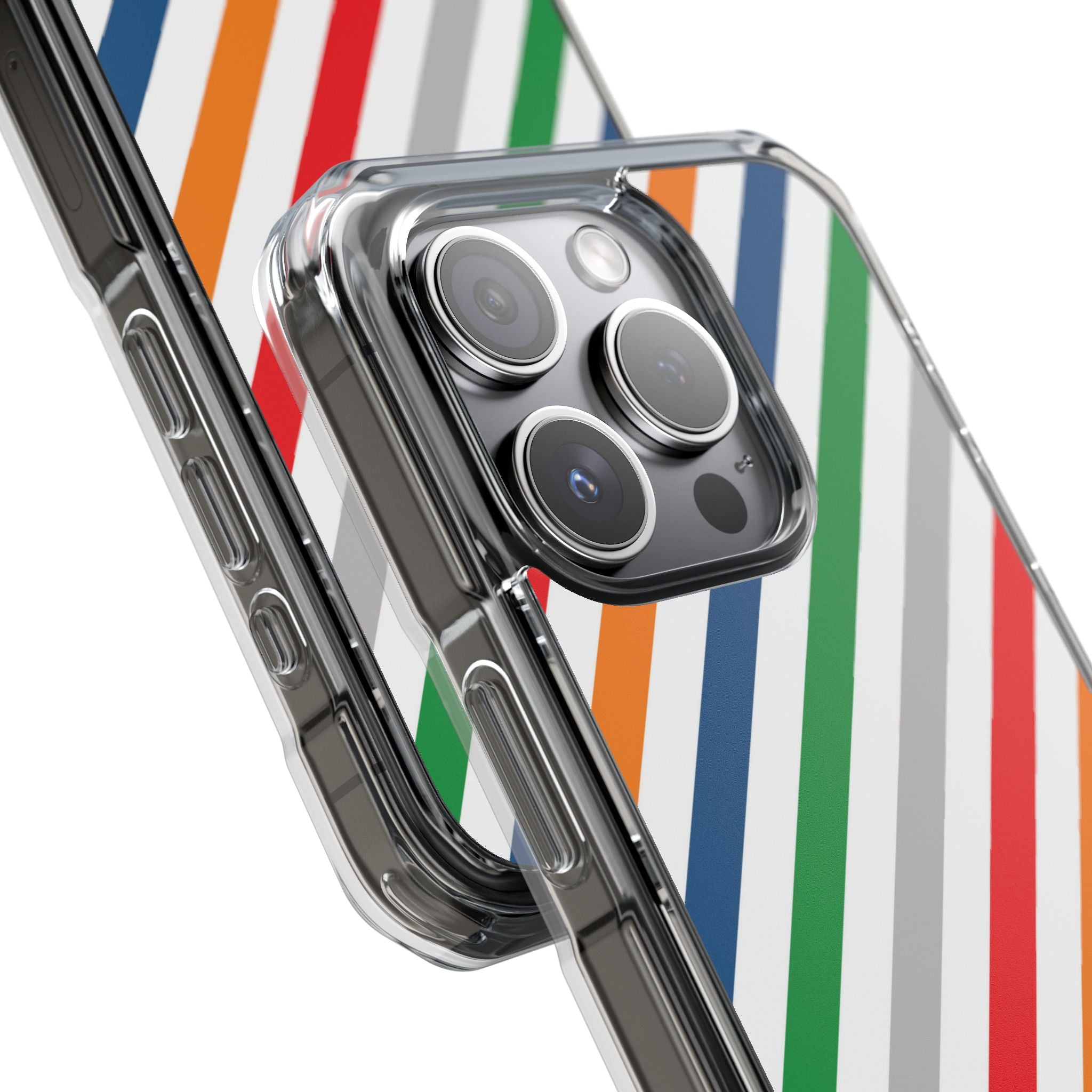 Vibrant Geometric Stripes iPhone Case - Impact