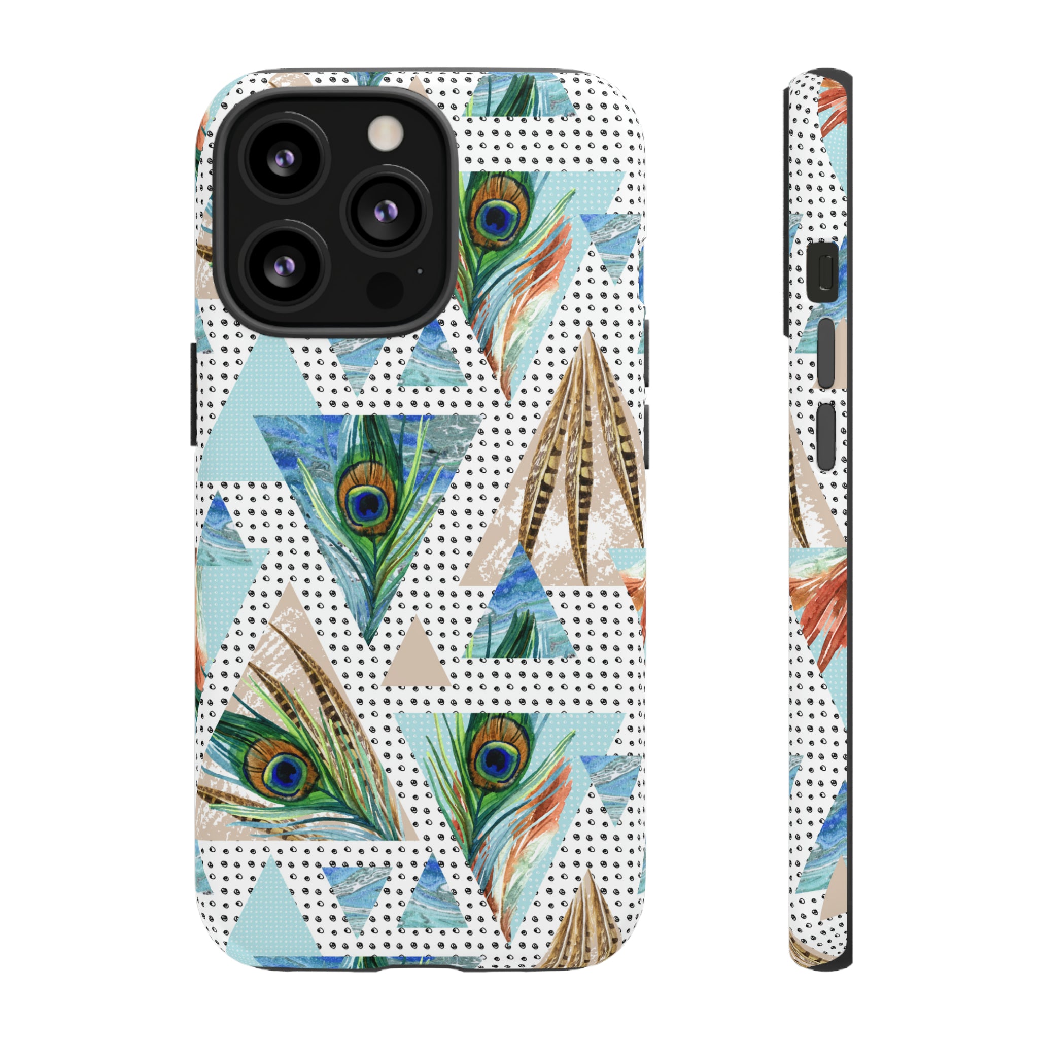 Peacock Feathers - Protective Phone Case