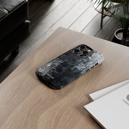 Textured Blackscape iPhone 14 Pro Case - Tough