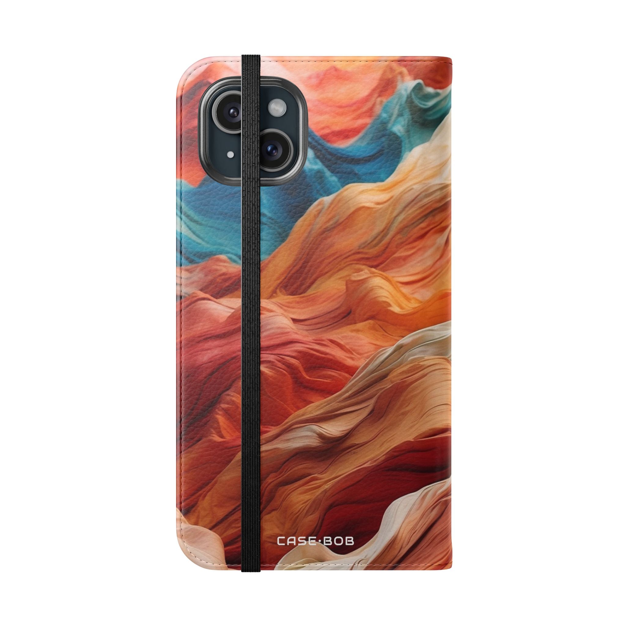 Fabric Peaks Sunset - iPhone 15 Plus Case - Wallet