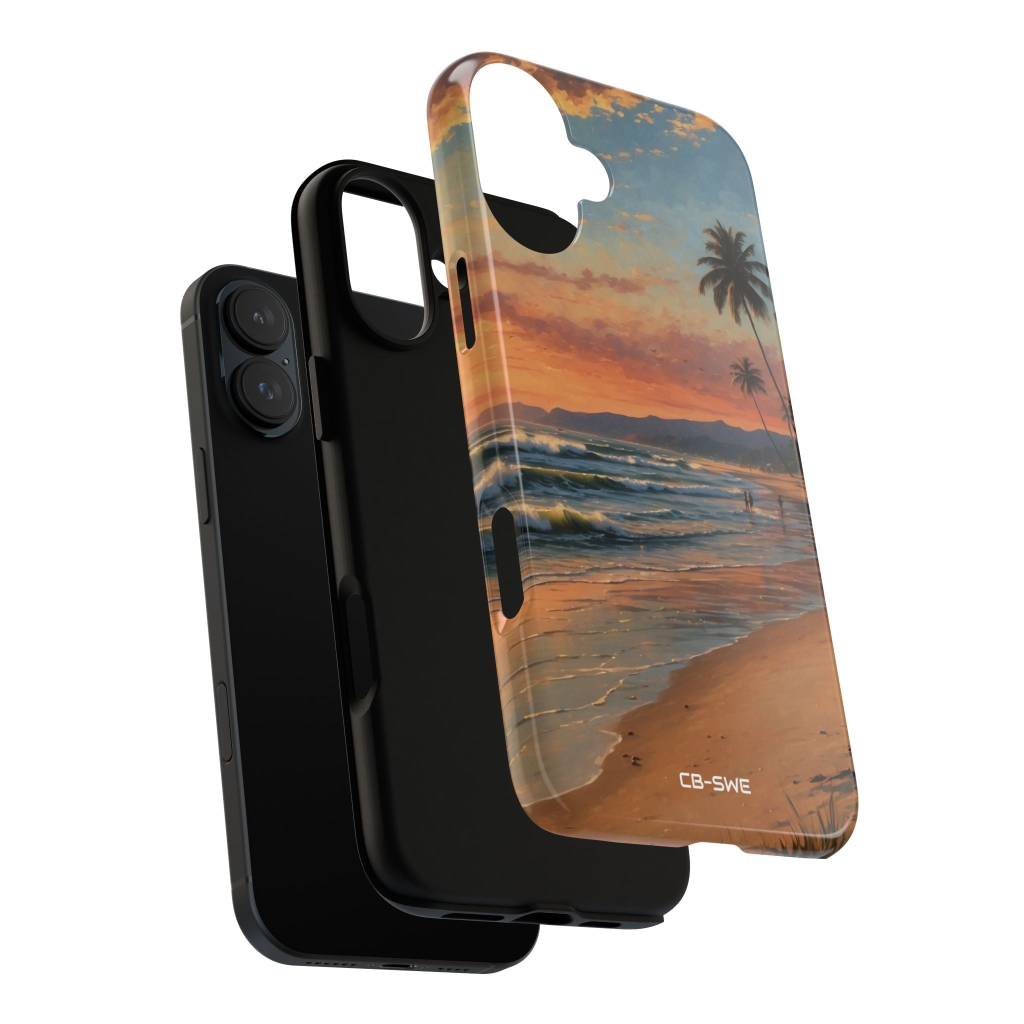 Golden Waves Embrace - iPhone Case