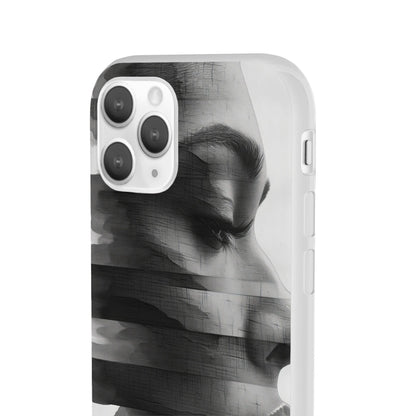 Abstract Glitch Portrait | Flexible Phone Case for iPhone