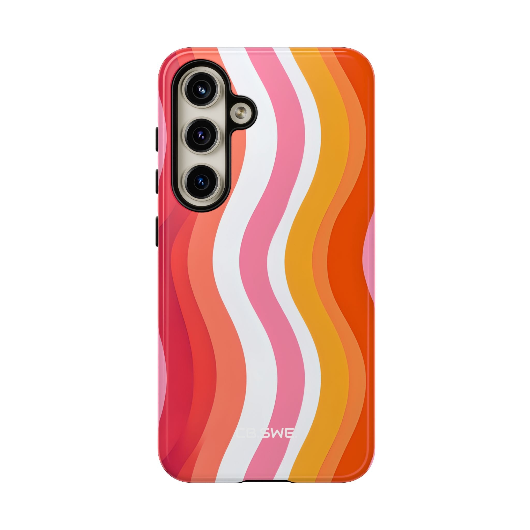 Vibrant Retro Vertical Wavy Stripes Samsung S24 - Tough