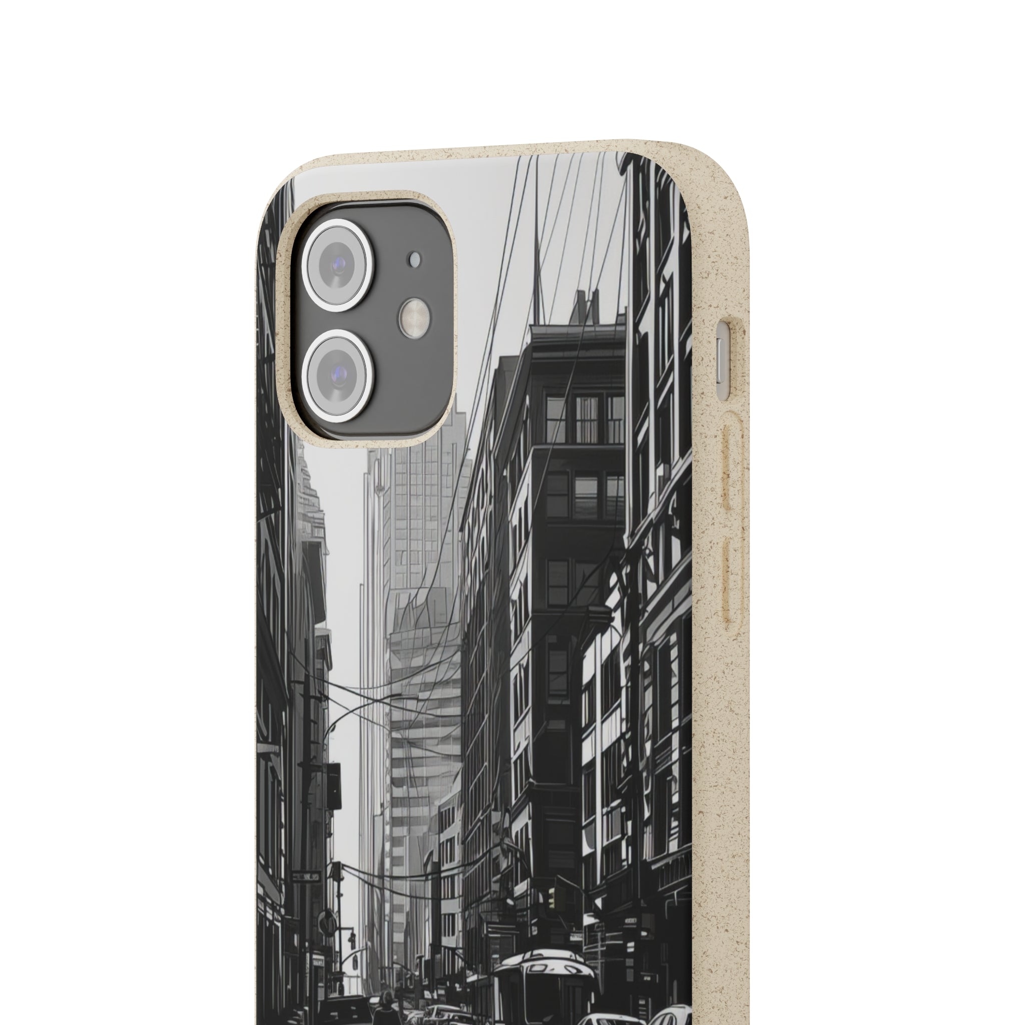 Noir Urban Serenity | Biodegradable Phone Case