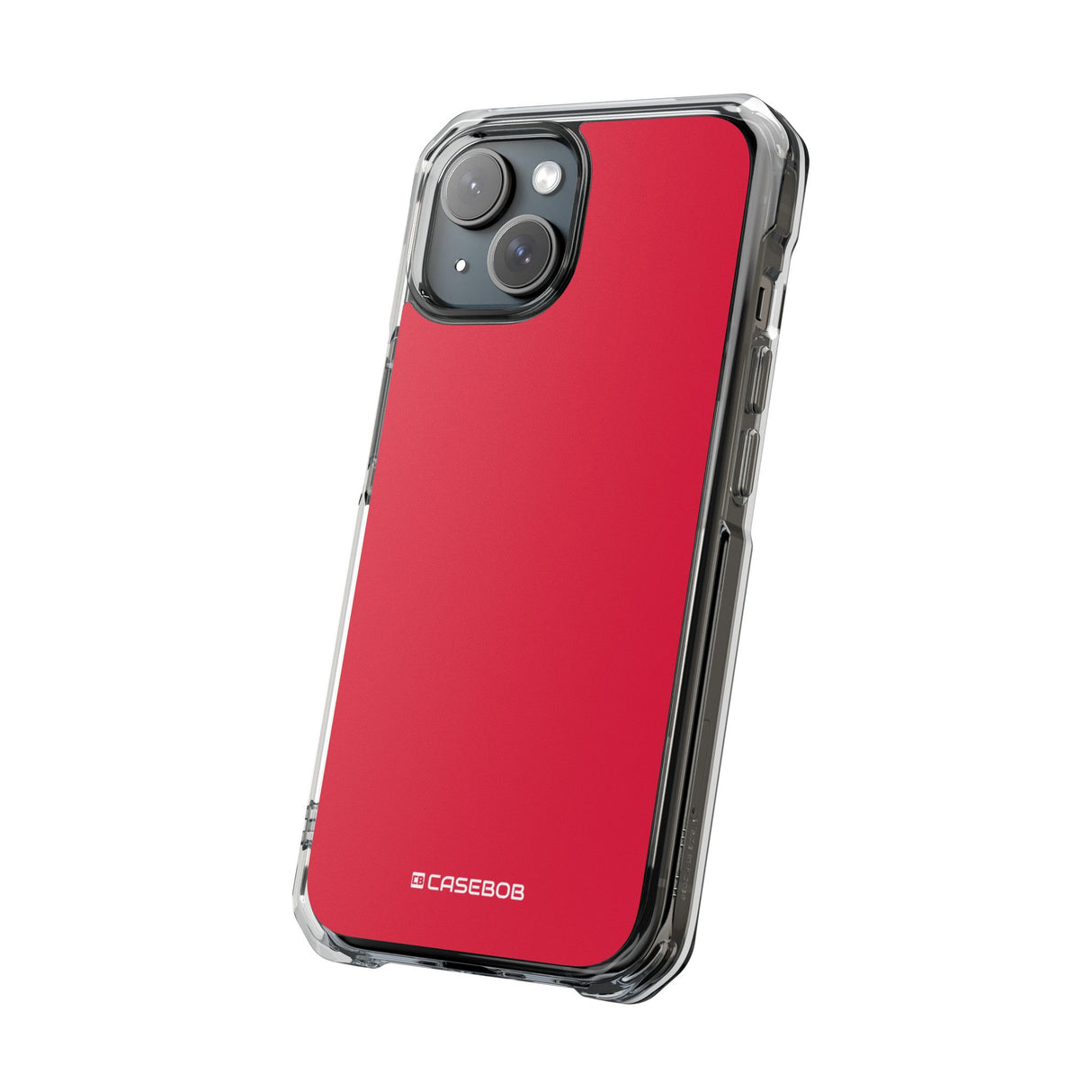 Crimson Red | Phone Case for iPhone (Clear Impact Case - Magnetic)