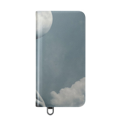 Moon Balloon Blue - Samsung S25 Case - Wallet