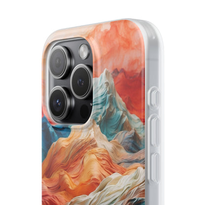 Fabric Peaks Cream iPhone 15 Pro Case - Soft