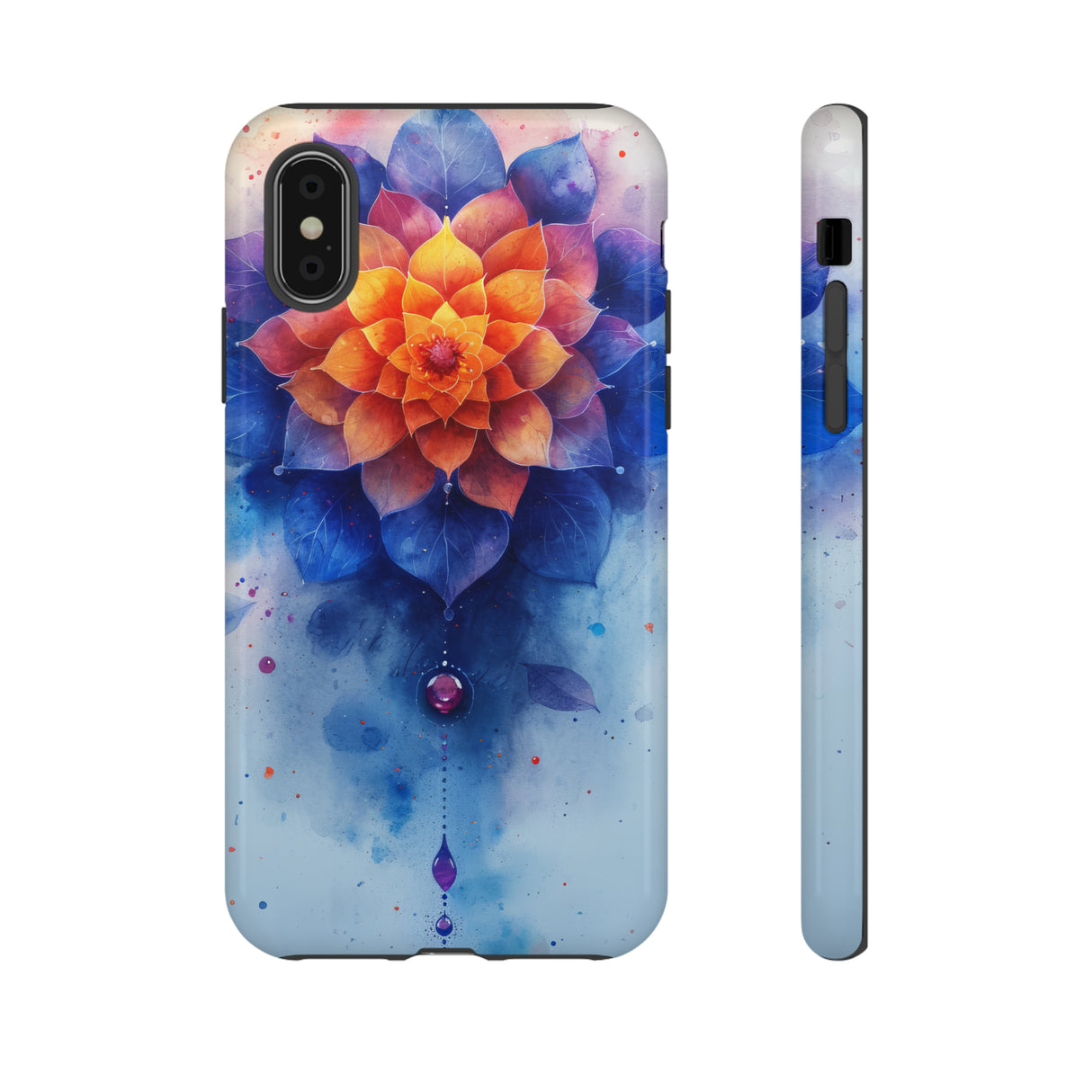 Blaue Rose Mandala Serenity - Schutzhülle fürs Handy