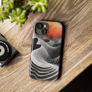 Orange Moon Illusion - Protective Phone Case