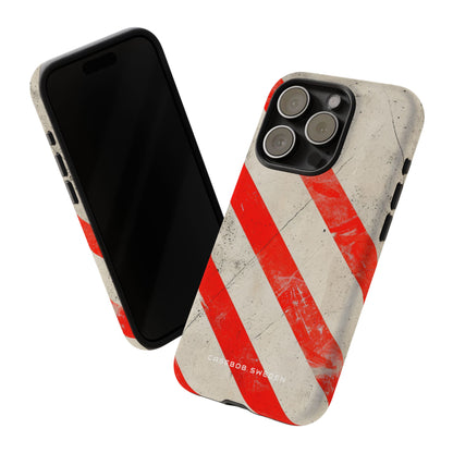 Striker Crimson Stripes iPhone 15 - Tough Phone Case