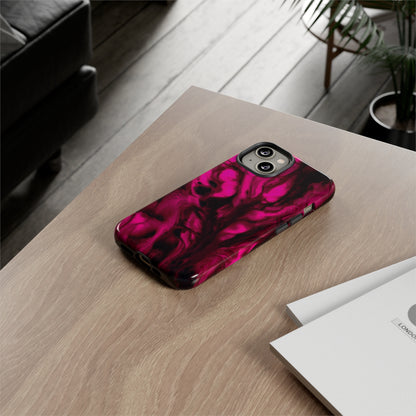 Bright Pink Ink Art iPhone Case (Protective) Phone Case