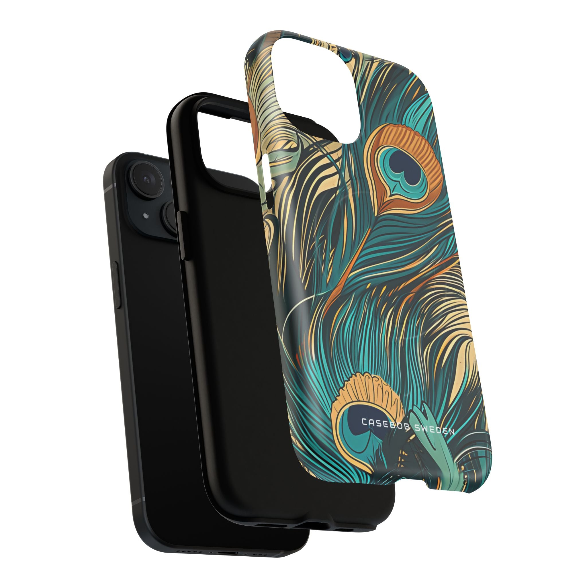 Art Nouveau Peacock Elegance iPhone 15 | Tough+ Phone Case