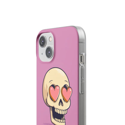 Heart Eyed Skull iPhone 14 Case - Soft