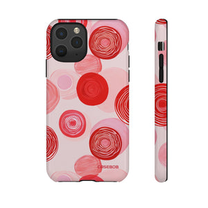 Crimson Circle Minimalism - Protective Phone Case