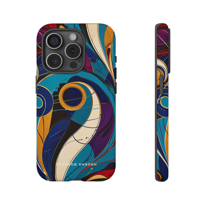 Vintage Vortex Harmony iPhone 15 - Tough Phone Case