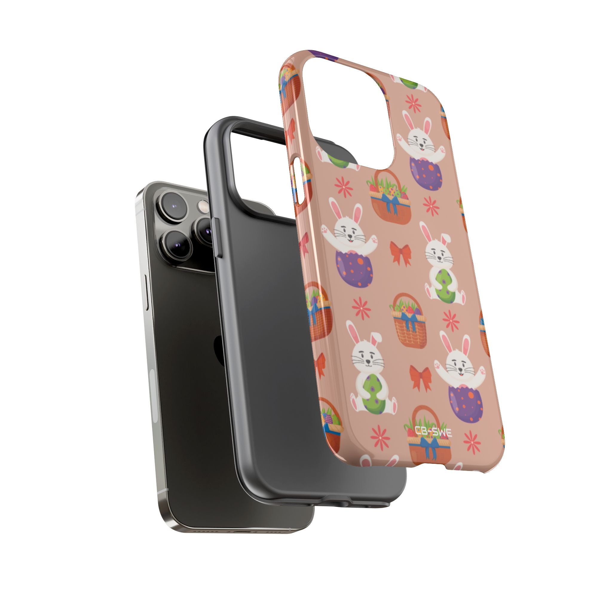 Bunnies Hold Eggs - iPhone Case