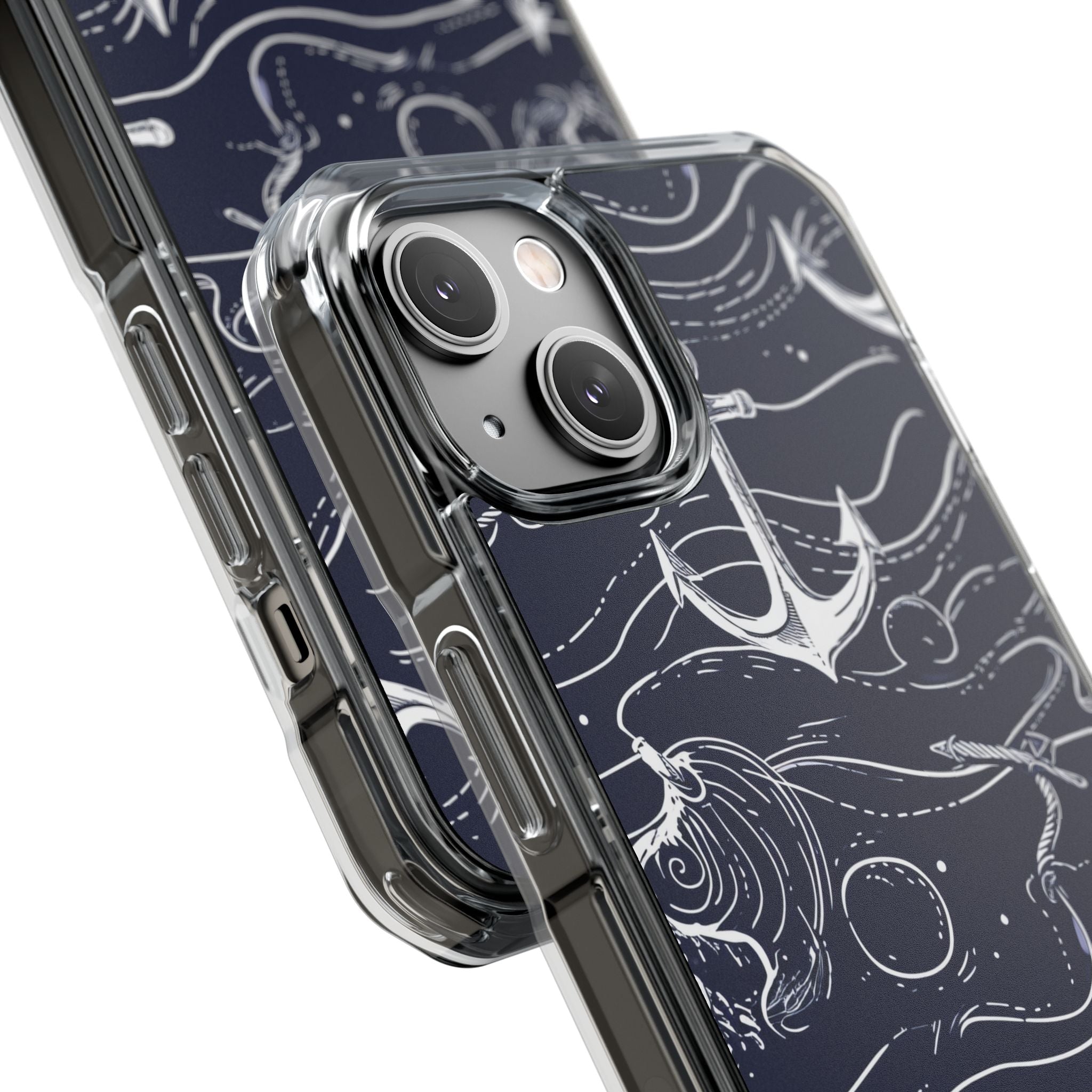 Gradient Anchorflow Waves iPhone 14 - Clear Impact Phone Case