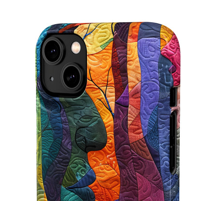 Harmonized Faces and Nature Fusion iPhone 14 - Slim Phone Case