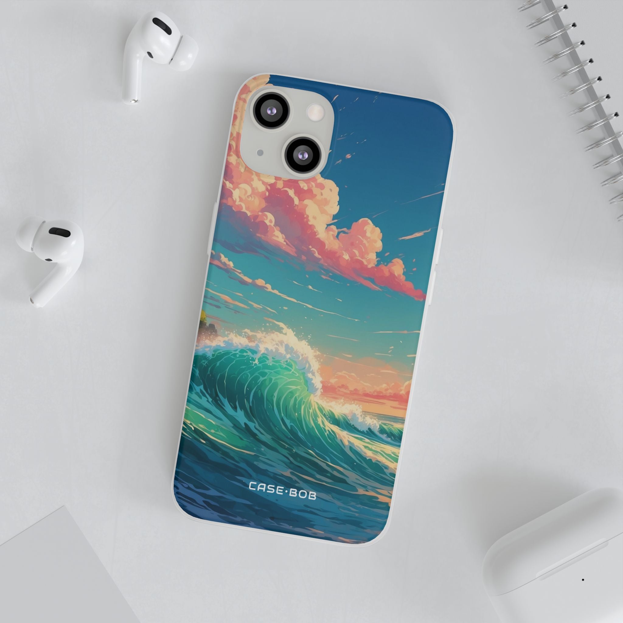 Turquoise Curl iPhone 13 - Soft