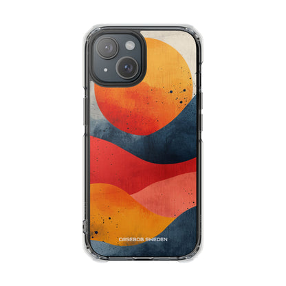 Sunburst Waves - Clear Impact iPhone 15 Phone Case