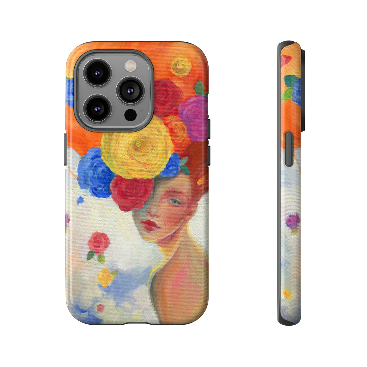 Oil Painting - Woman and Flowers - Protective Phone Case