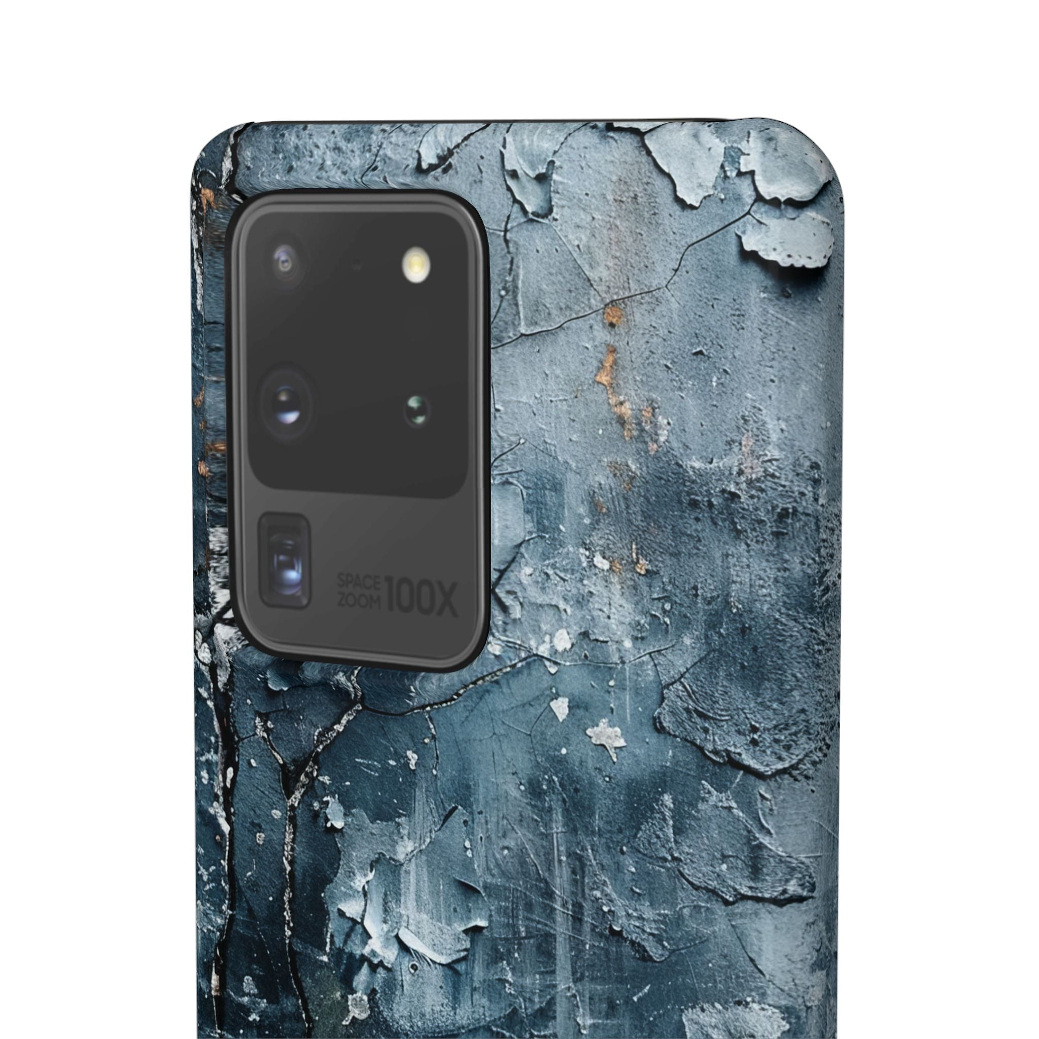 Weathered Blue Tapestry with Cracked Layers Samsung S20 - Slim Phone Case