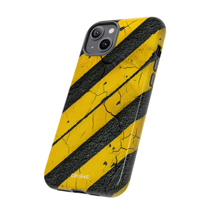 Cracked Hazard Lines - iPhone Case