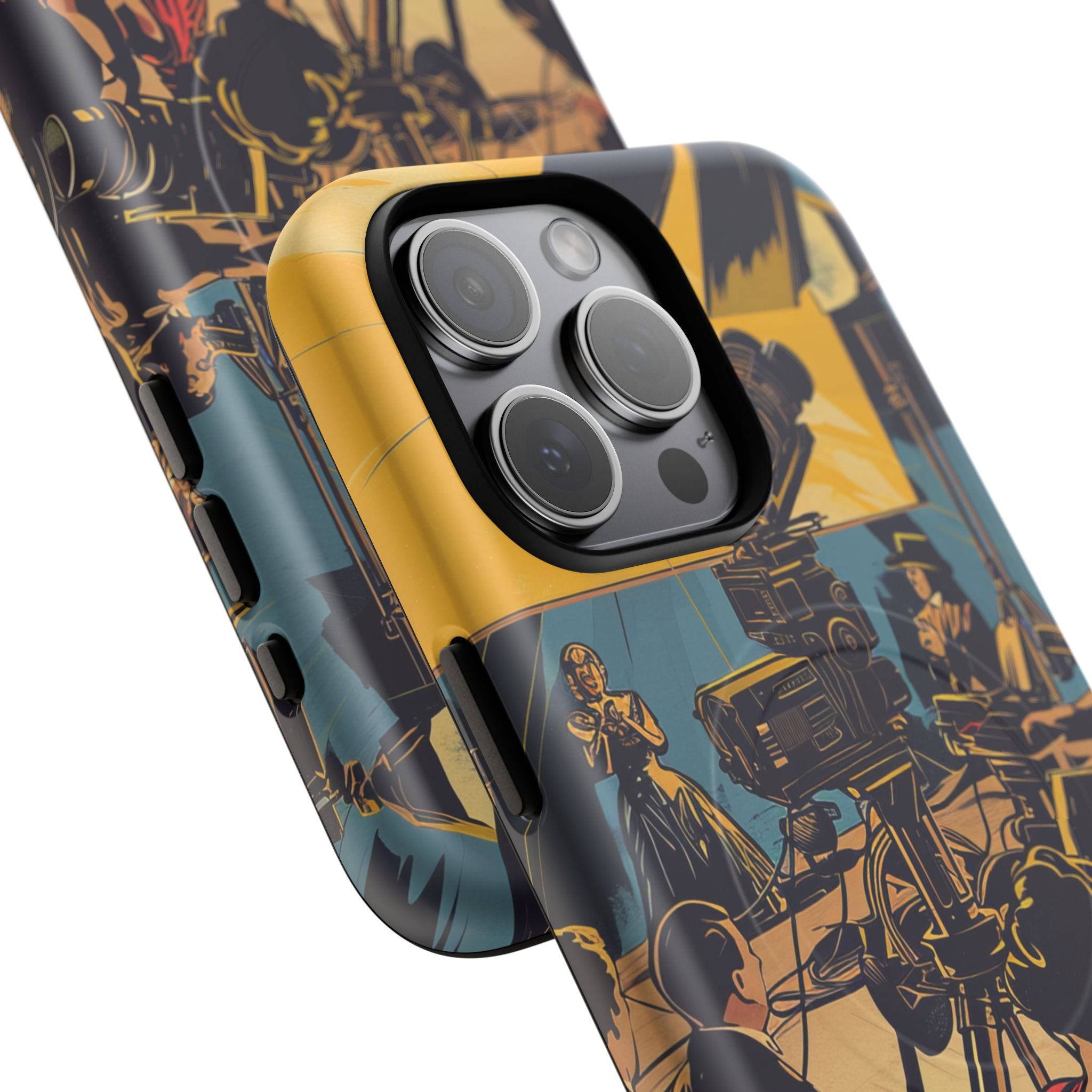 Golden Era Cinematic Spotlight iPhone 15 | Tough+ Phone Case