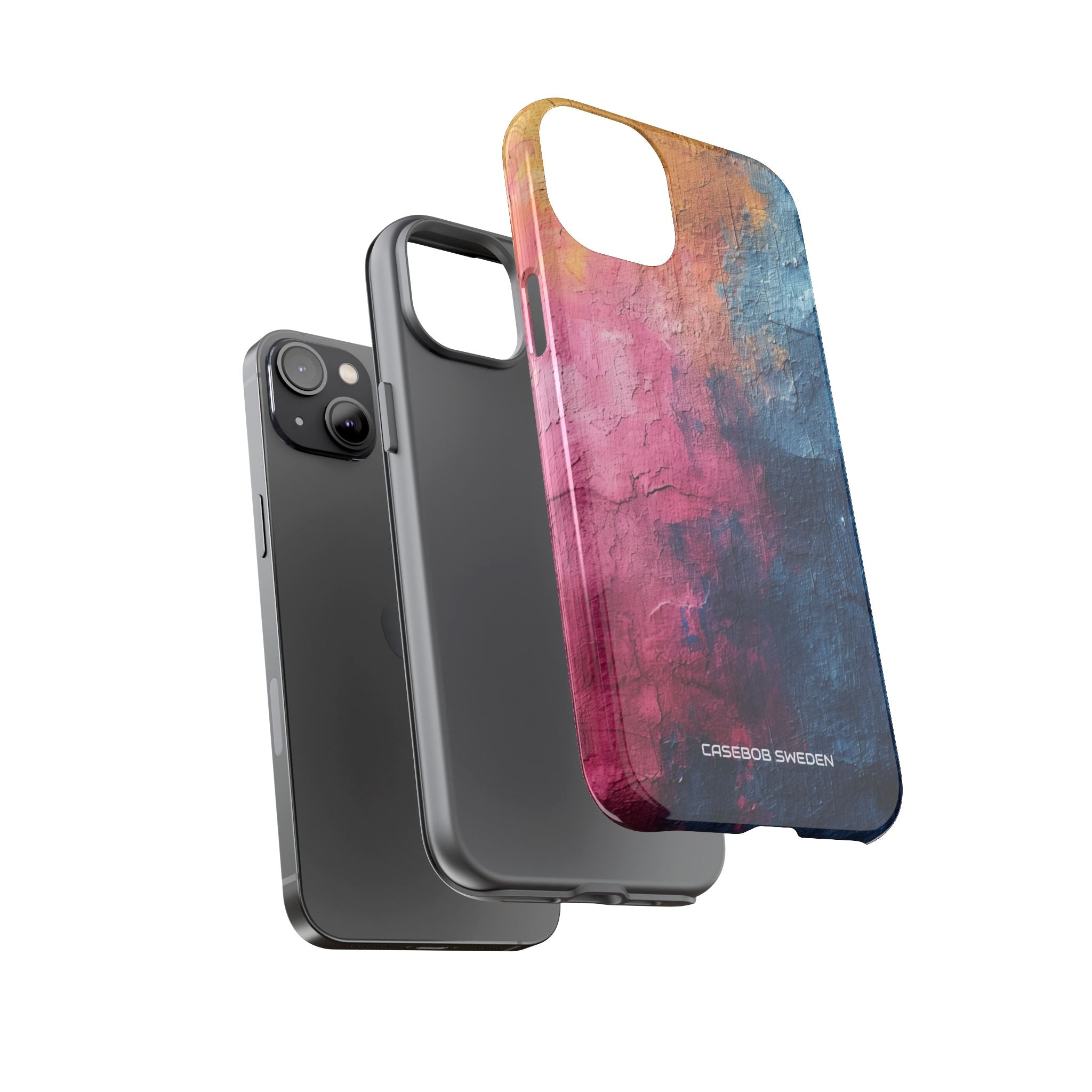 Blue Pink Abstract - Tough iPhone 14 Phone Case