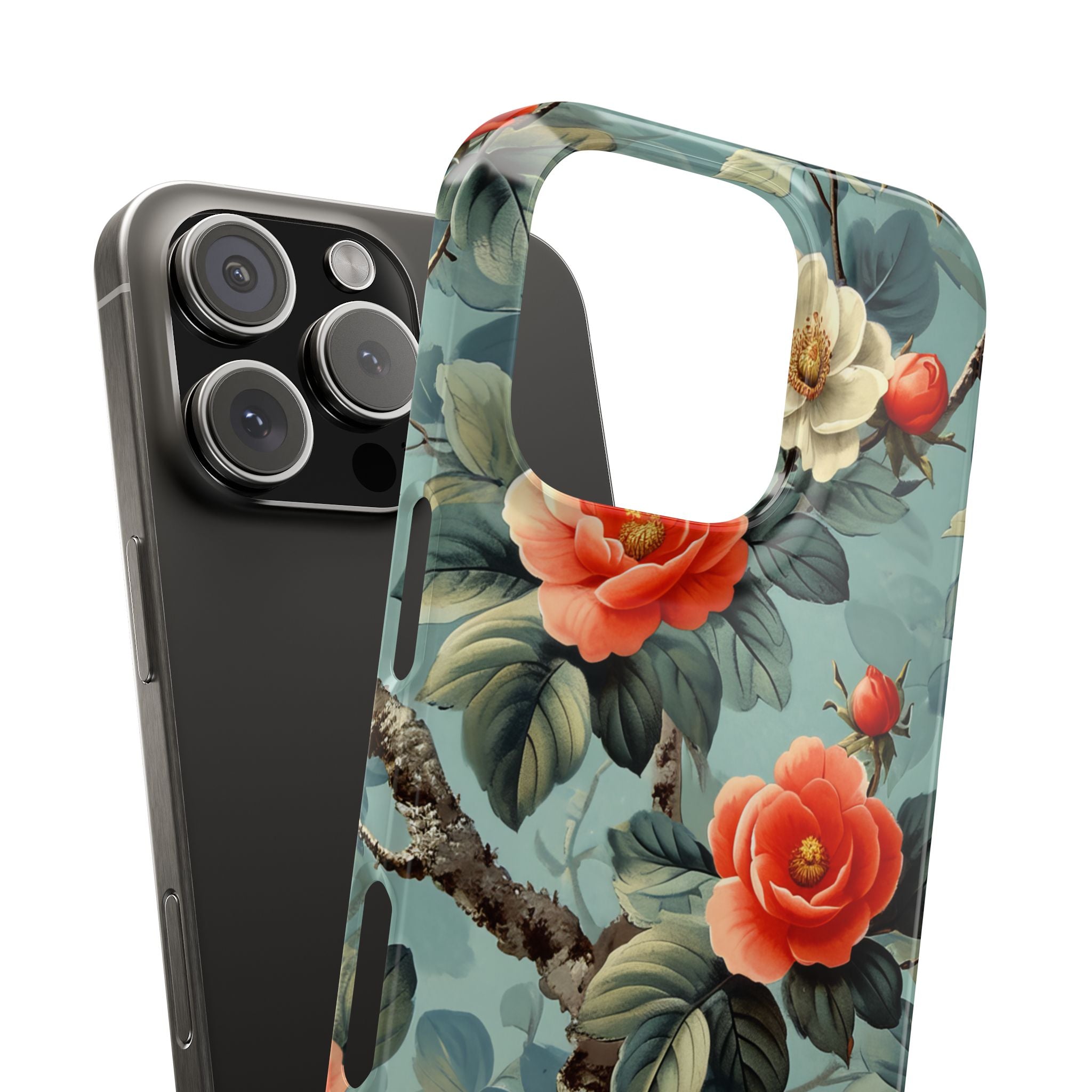 Vintage Floral Romance iPhone 16 - Slim Phone Case