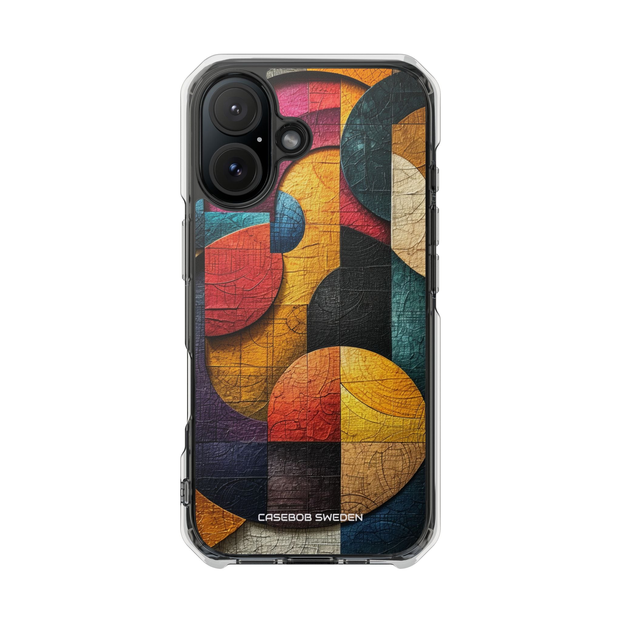 Vibrant Geometric Art - Clear Impact iPhone 16 Phone Case