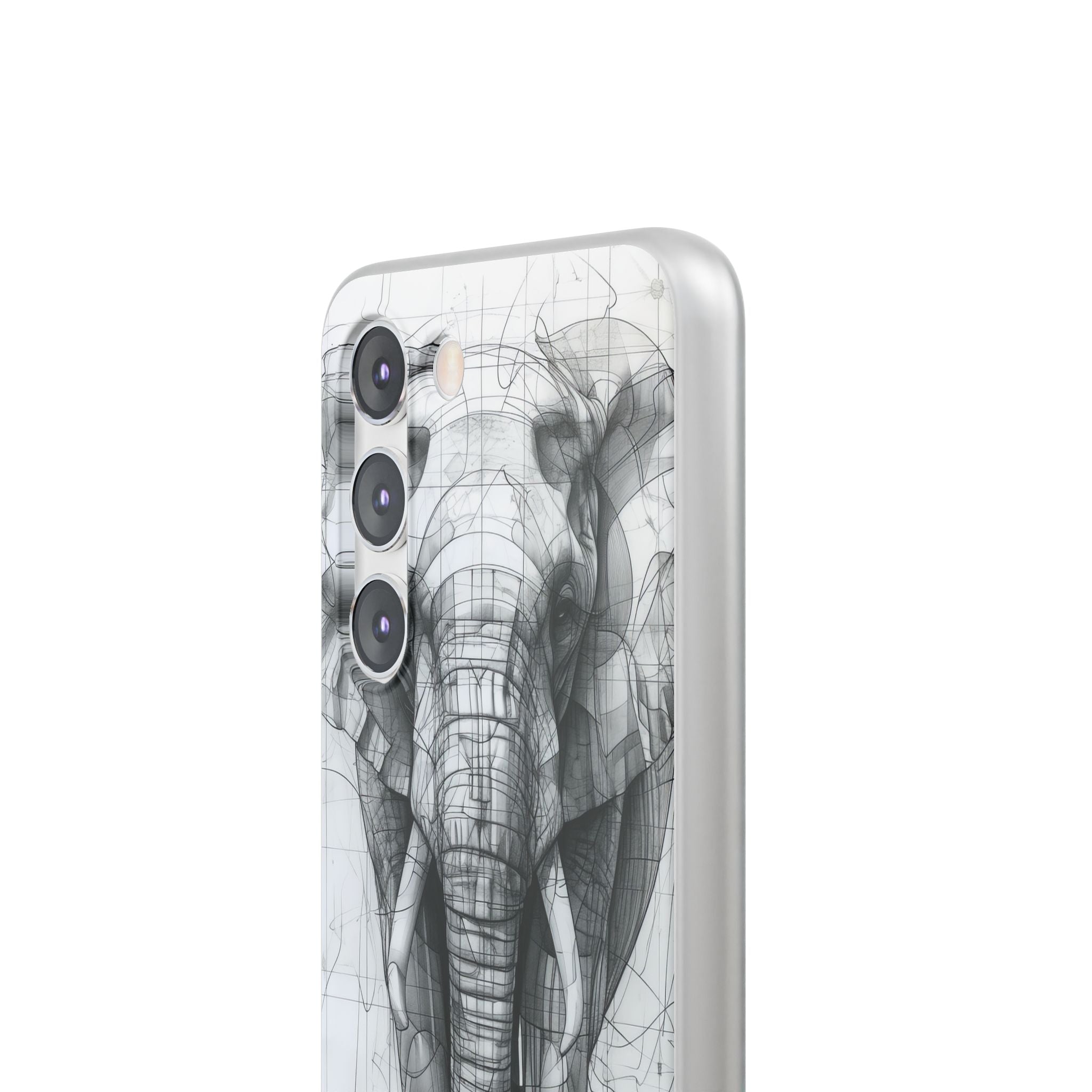 Elephant Line Geometry Samsung S23 - Flexi Phone Case