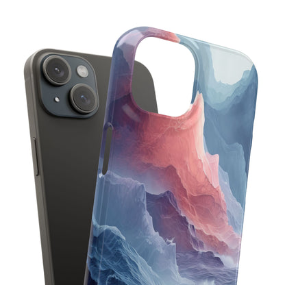 Mountain Wave Serenity - Slim iPhone 15 Phone Case