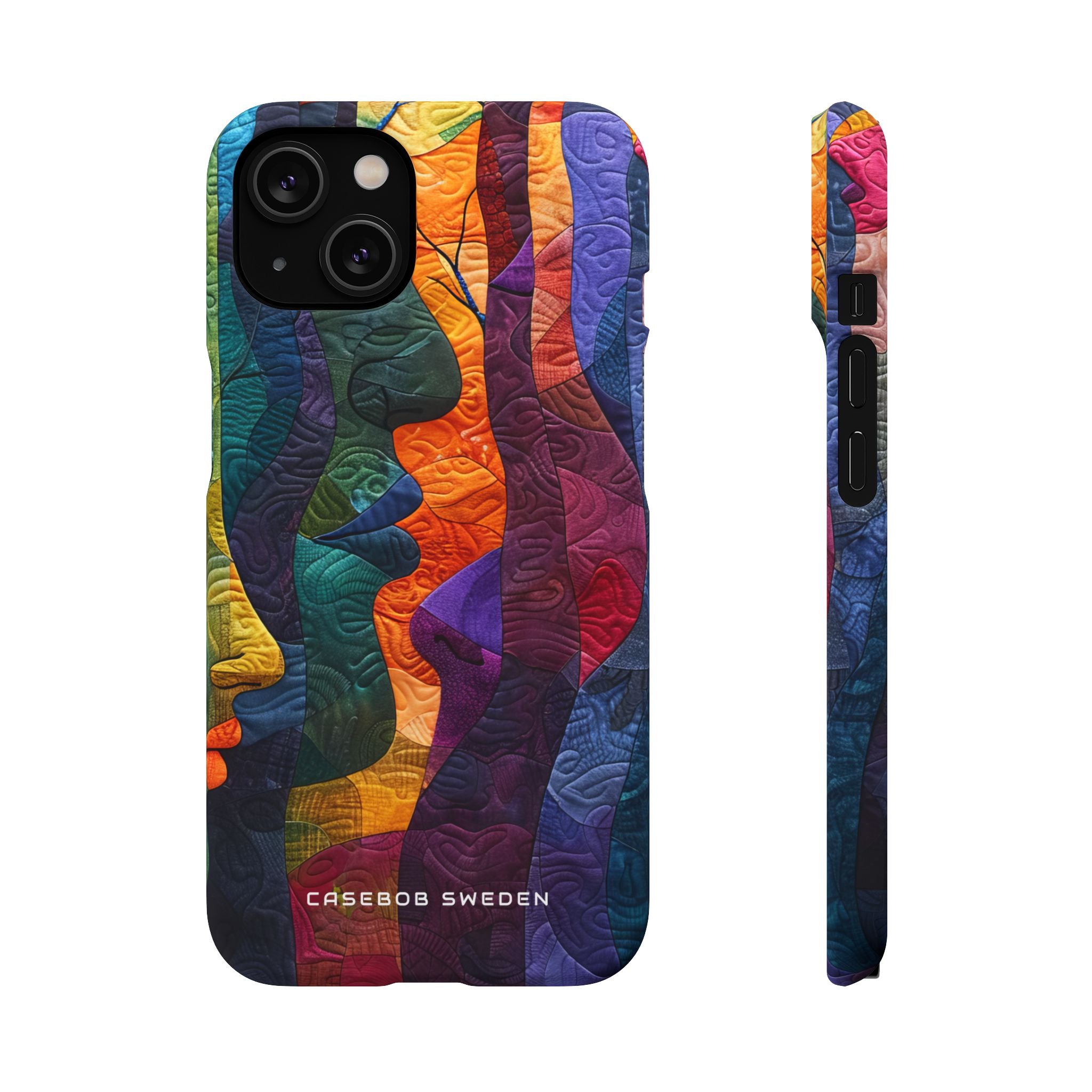 Harmonized Faces and Nature Fusion iPhone 14 - Slim Phone Case