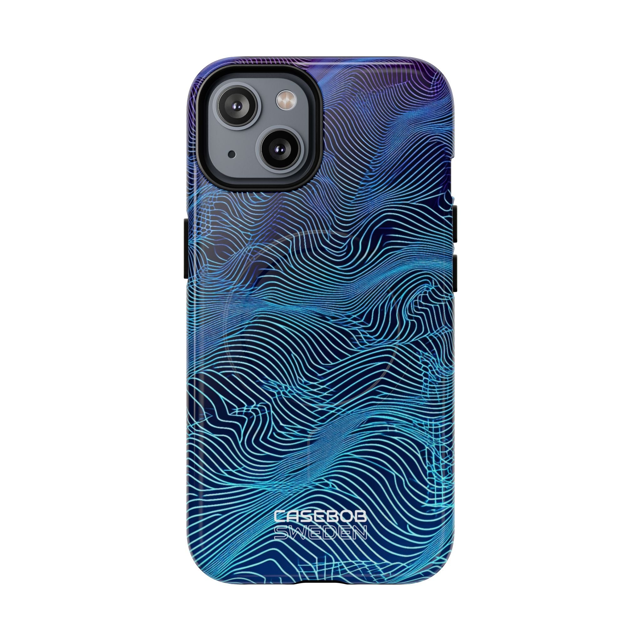 Neon Waves Flow iPhone 14 - Tough+
