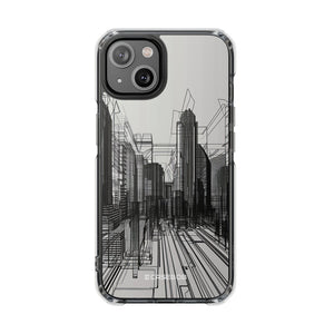 Urban Wireframe - Phone Case for iPhone (Clear Impact - Magnetic)