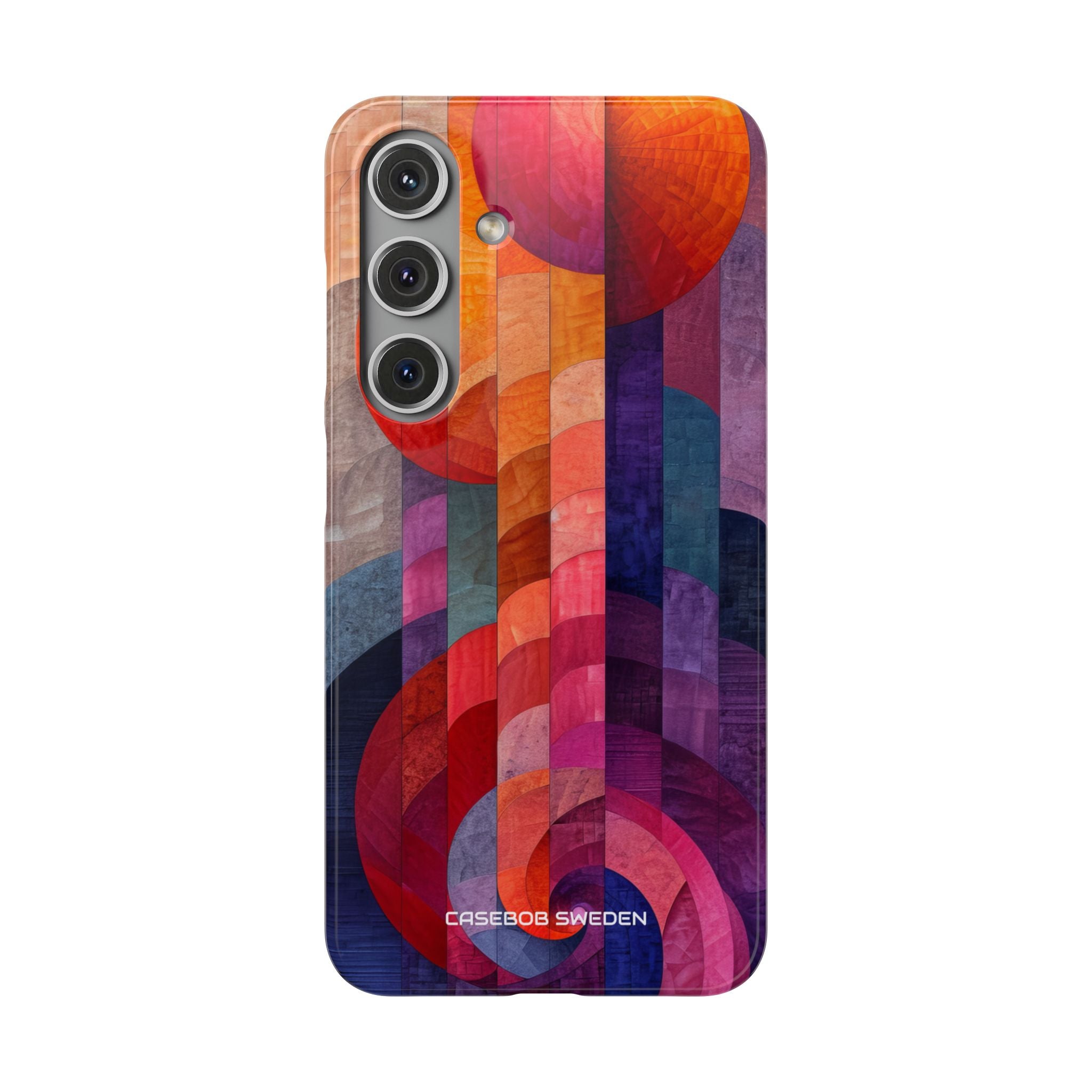 Purple Orange Abstract - Slim Samsung S24 Phone Case