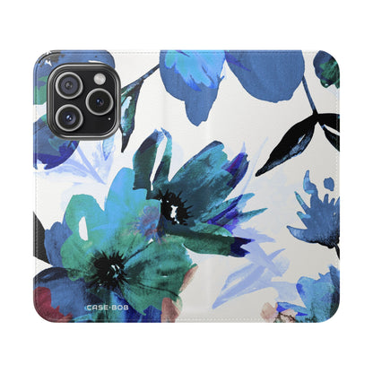 Blue Bloom - iPhone 15 Pro Case - Wallet
