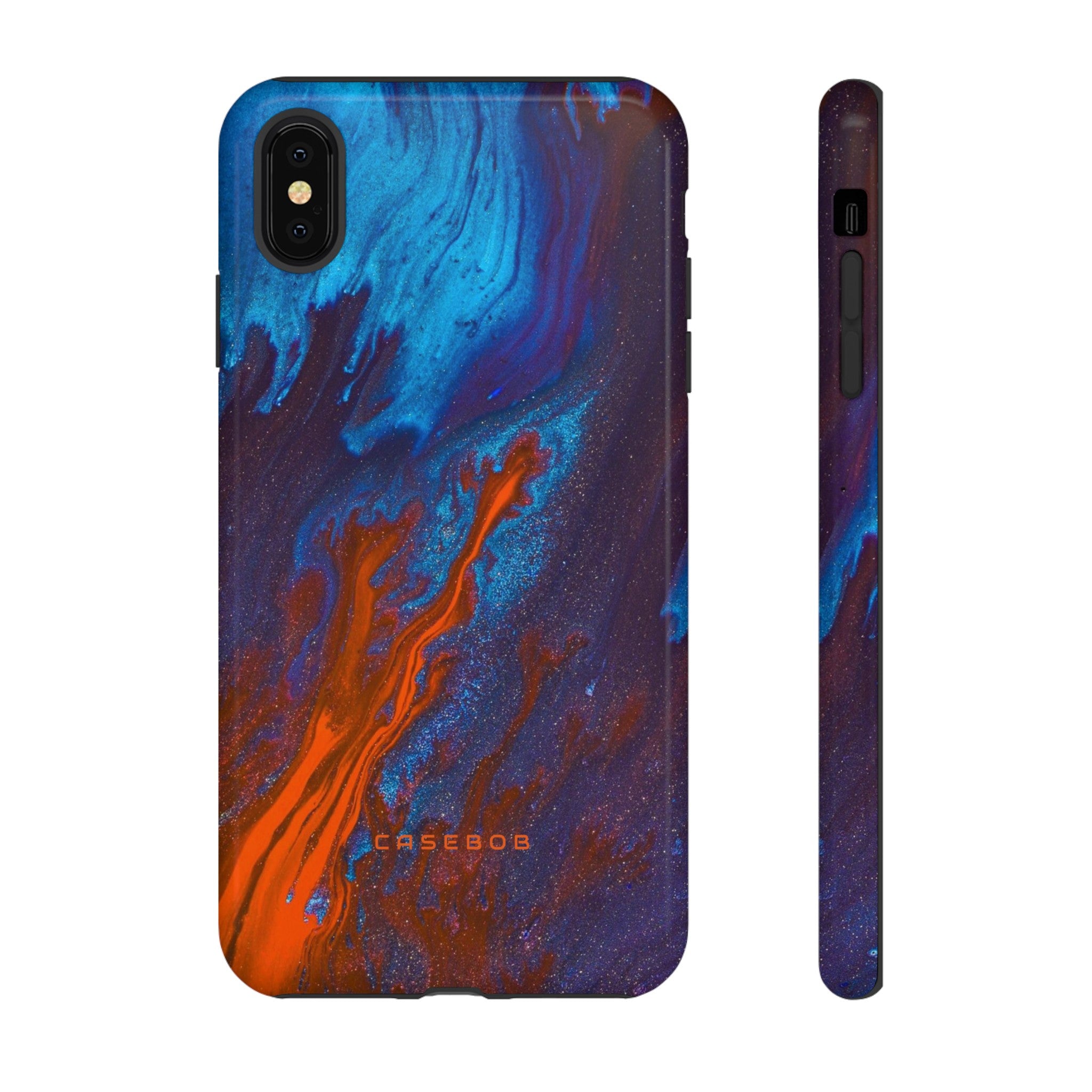 Orange Flame Ink Art - Protective Phone Case